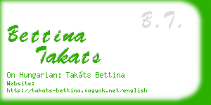 bettina takats business card