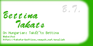 bettina takats business card